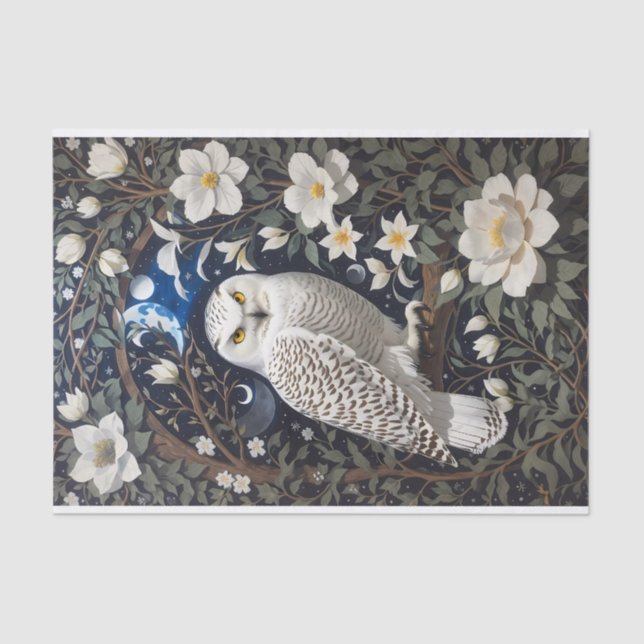 Papel De Seda Snowy Owl Moonlight (Frente )