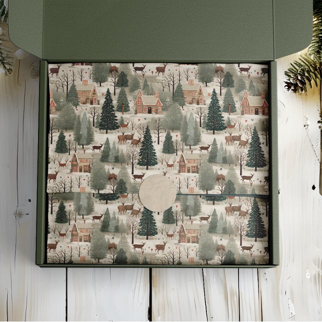 Papel De Seda Snowy Village Cream (Criador carregado)