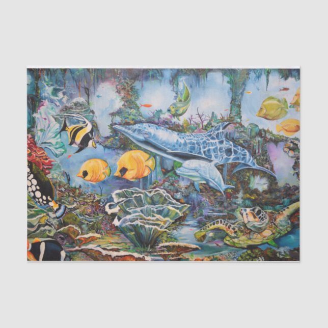 Papel De Seda Sob o mar (Frente )