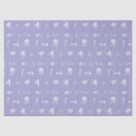 Papel De Seda Sob o Mar Criaturas Roxas