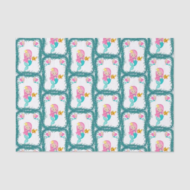 Papel De Seda Sob o mar Sereia (Frente )