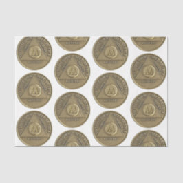 Papel De Seda Sober Recovery Anniversário AA em branco de moeda