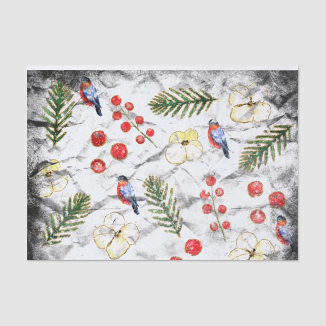 Papel De Seda Sobre o Natal em Pergaminho (Frente )