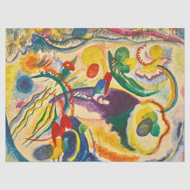 Papel De Seda Sobre o tema do último acórdão de Kandinsky (Frente )