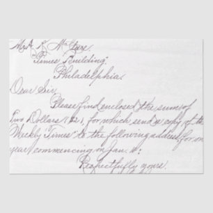 Papel De Seda Sobreposição de Manuscrito