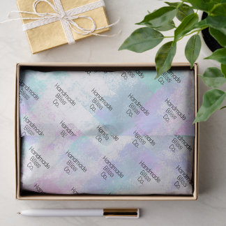 Papel De Seda Soft Blue Colorful Watercolor Marble