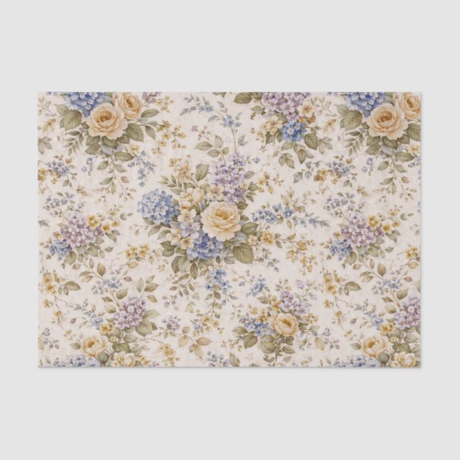 Papel De Seda Soft Ivory Garden Bloom (Frente )