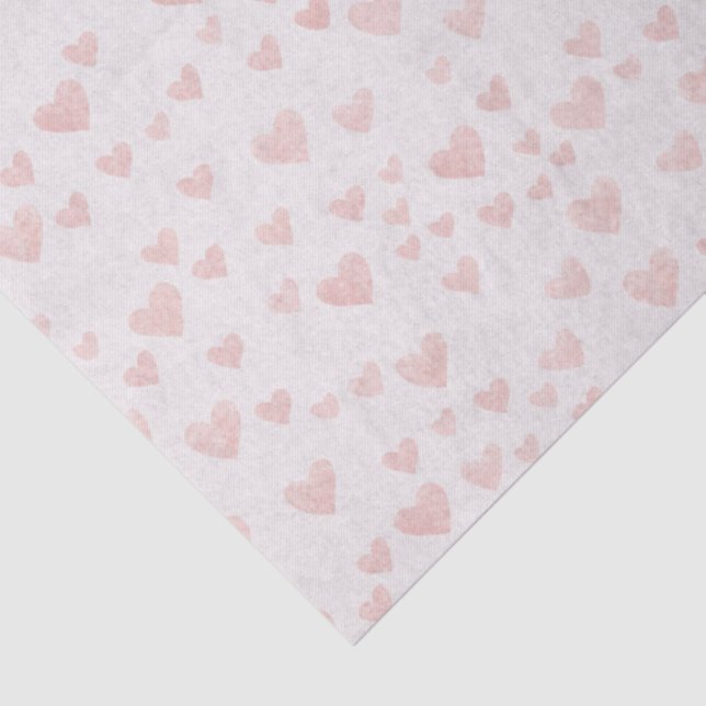 Papel De Seda Soft Pink Hearts Tissue Paper (Detalhes )