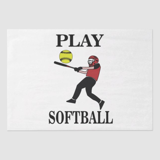Papel De Seda Softball Player Play (Frente )