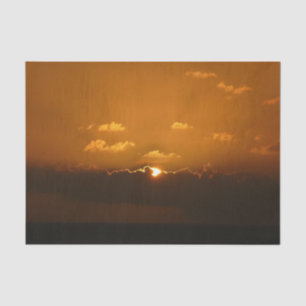 Papel De Seda Sol Por Trás Das Nuvens I Via Laranja