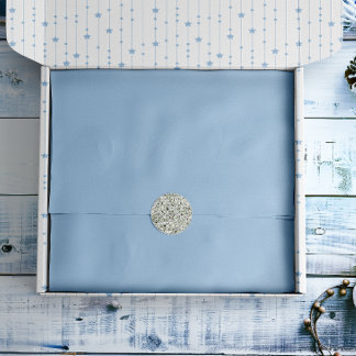 Papel De Seda Solid Azul de Inverno Suave