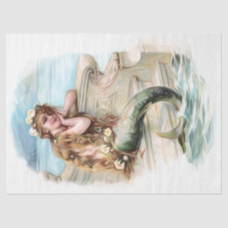 Papel De Seda Sonhando com a Mermaid Child #6, 18 lb 17 x 23