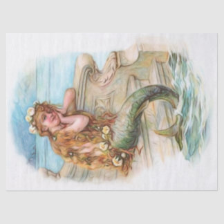 Papel De Seda Sonhando com a Mermaid Child #7, 18 lb 17 x 23