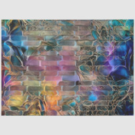 Papel De Seda Sonho de Arte em Parede Roxo Dourado