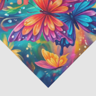Papel De Seda Sonho de Borboleta Vibrante – Boho Tropical