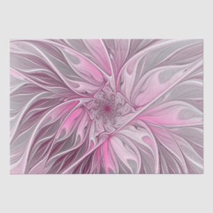 Papel De Seda Sonho De Flor Rosa Fractal, Padrão De Fantasia Flo