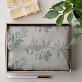 Papel De Seda Sonho de Jardim Silhueta Botânica Elegante - bege