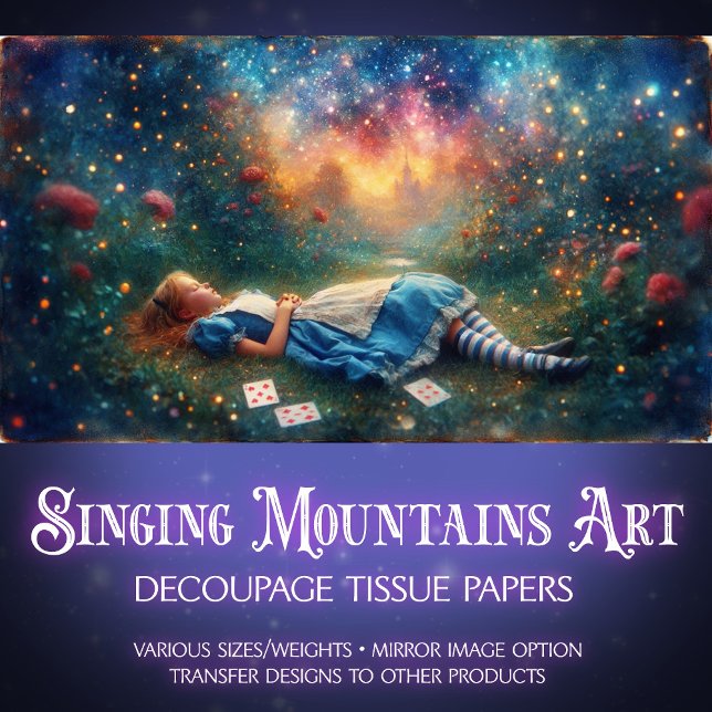 Papel De Seda Sonho Impressionante Fantasia Alice Decoupage (Criador carregado)