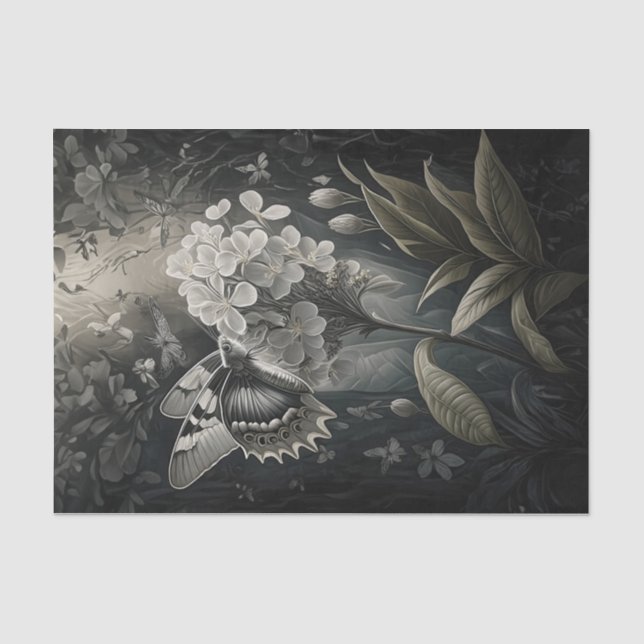 Papel De Seda Sonhos de Oleandro, Mariposa no Crepúsculo (Frente )