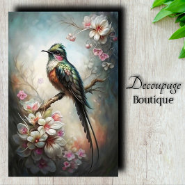 Papel De Seda Sonhos de Quetzal Decoupage de Pássaro