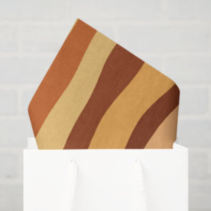 Papel De Seda Sonhos do Deserto Dourado Laranja Queimado Sienna