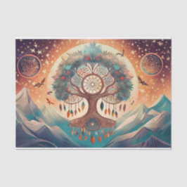 Papel De Seda Sopro do Everest, Árvore da Vida Dreamcatcher