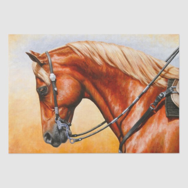 Papel De Seda Sorrel Western Pleasure Quarter Horse (Frente )