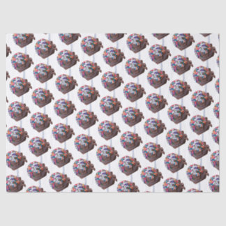 Papel De Seda Sorvete de Chocolate Escuro com Espelhos do Arco-Í