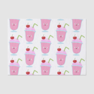Papel De Seda sorvete de morango bonito desenho