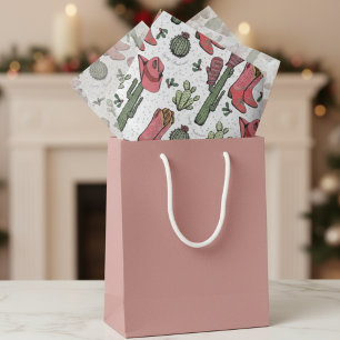 Papel De Seda Southwest Christmas Cowgirl Howdy Natal