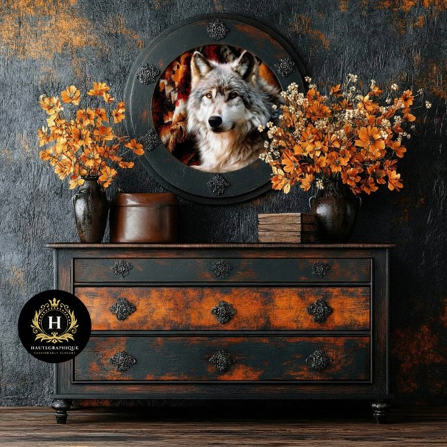 Papel De Seda Southwest Ember Wolf Portrait (Criador carregado)