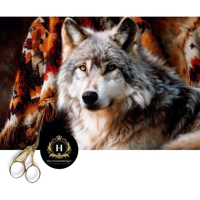 Papel De Seda Southwest Ember Wolf Portrait (Criador carregado)