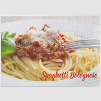 Papel De Seda Spaghetti Bolognese Sauce Pasta com Parmesão
