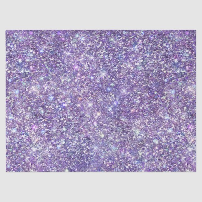 Papel De Seda Sparkle de Confetti Roxo (Frente )