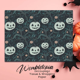 Papel De Seda Spookeen Halloween Jack-O-Lanternas na Floresta
