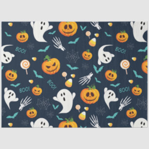 Papel De Seda Spooky Pumpkin Halloween Series Design 12