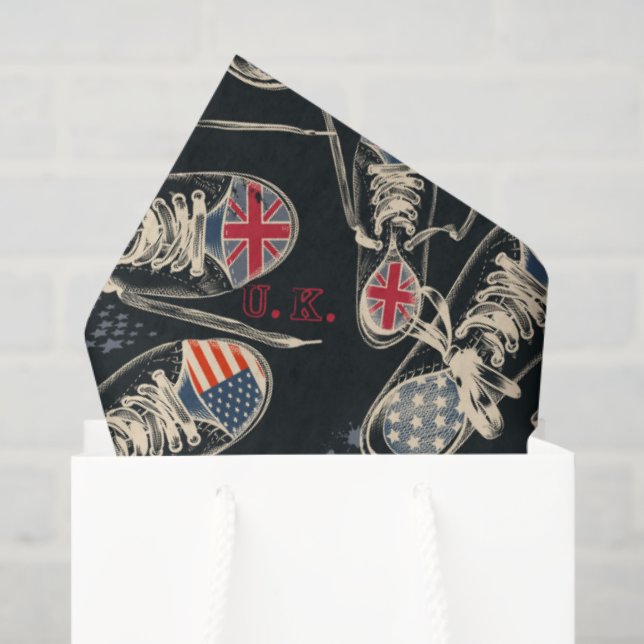 Papel De Seda Sports Boots Fashion Pattern  (Sacola de presentes)