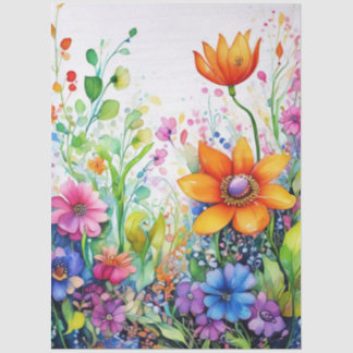 Papel De Seda Spring Floral Colourful Tissue Paper