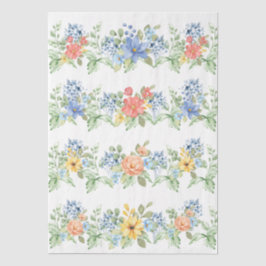 Papel De Seda Spring Pastel Florals Decoupage Paper