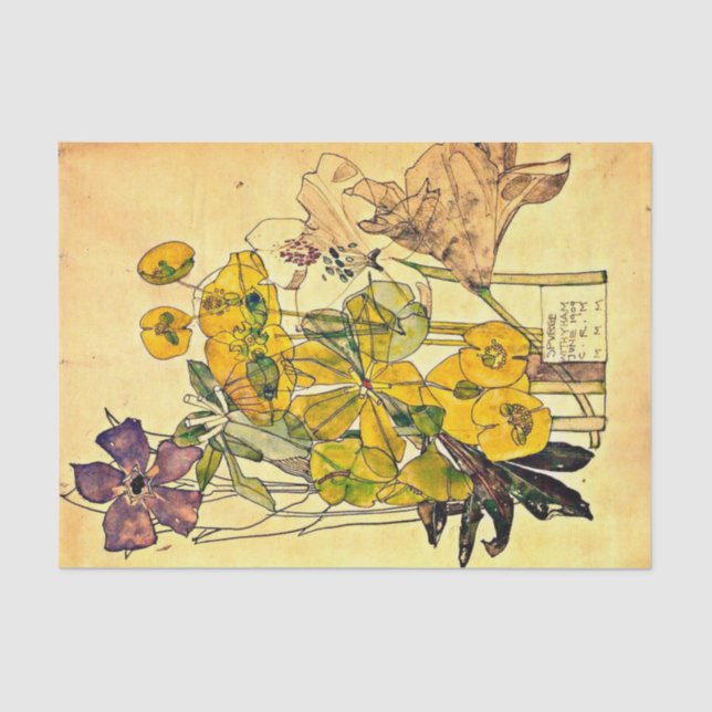 Papel De Seda Spurge com Yham por Charles Mackintosh (Frente )