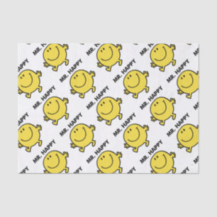 Papel De Seda Sr. Feliz que dançam & que sorriem