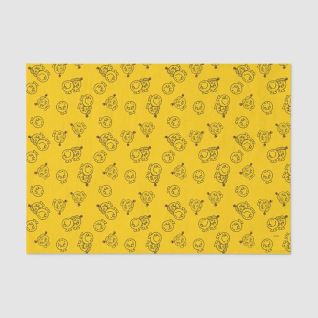 Papel De Seda Sr. Happy & Little Miss Sunshine | Padrão amarelo (Frente )