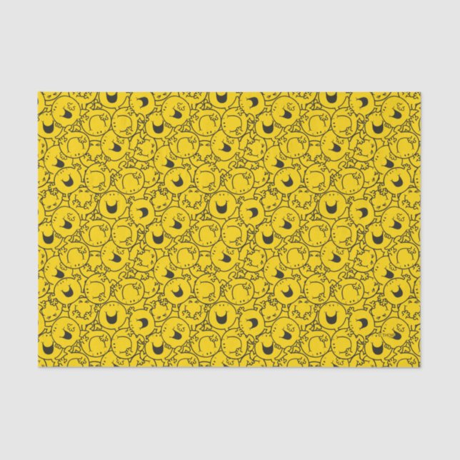 Papel De Seda Sr. Happy | Padrão de sorriso amarelo (Frente )