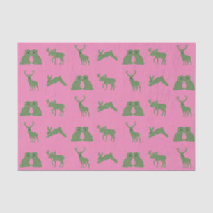 Papel De Seda Staffordshire Dogs Topiary Deer Rabbit