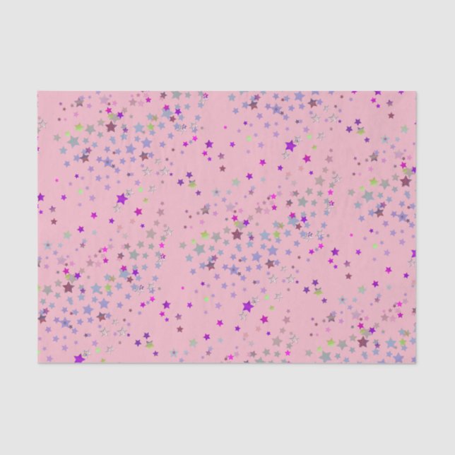 Papel De Seda Star Shine Party Stars Festa estrelas!rosa (Frente )