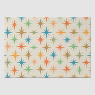 Papel De Seda starburst atômico colorido do meio século