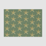 Papel De Seda Starfish Beach Coast Christmas Seashell Dourado Gr<br><div class="desc">O Livro dos Tecidos de Natal da Beachy com uma estrela-do-mar de ouro num fundo verde festivo. O design tropical é uma forma única de celebrar um feriado na costa. Outras cores e acessórios correspondentes disponíveis no Compro Destinos de forma de papel.</div>