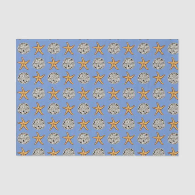 Papel De Seda Starfish e Sand Dollar (Frente )
