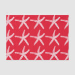Papel De Seda Starfish Pattern Beach Christmas Red White 2020<br><div class="desc">Projetado com padrões de peixe-estrela branco em vermelho e branco. Você pode escolher uma cor de fundo diferente como quiser!</div>