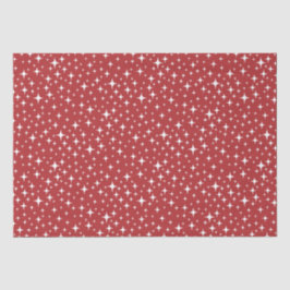 Papel De Seda Starry Glimmers Red Feriado Simples